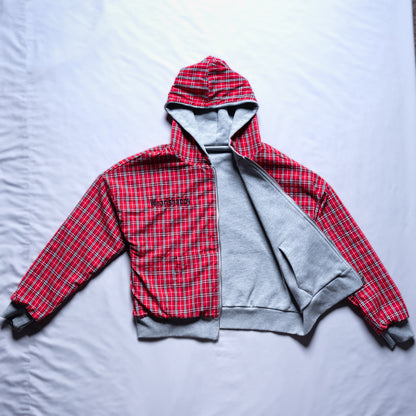 Reversible Plaid Hoodie