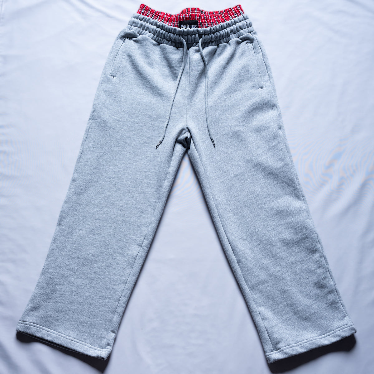 Double-Waisted Plaid Sweatpants