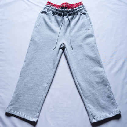Double-Waisted Plaid Sweatpants